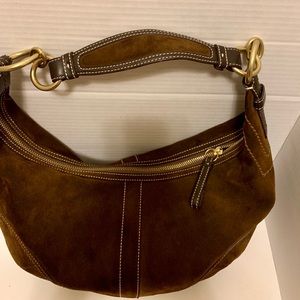 Coach suede hobo bag